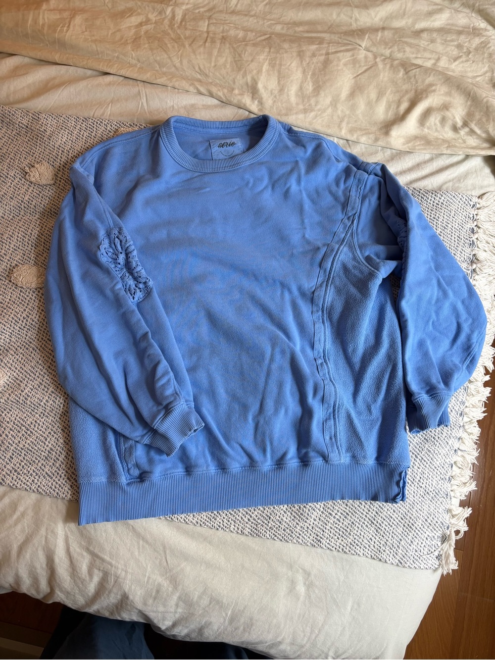 Aerie bright blue crewneck sweatshirt